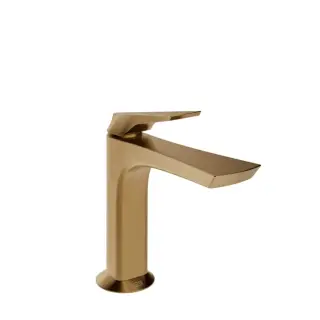 Gessi Ventaglio Смеситель для раковины, с д/к, длина излива 12,8 см, цвет: warm bronze brushed PVD 72051#726