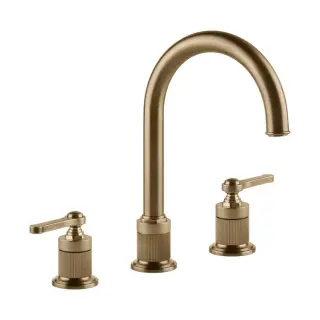 Gessi Venti20 Смеситель для раковины высокий на 3 отверстия, с д/к, цвет: warm bronze brushed PVD 65015#726