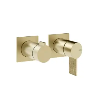 Gessi Inverso Diamantato Смеситель для душа на 2 потребителя, встраиваемый, цвет: brushed brass PVD 73638#727