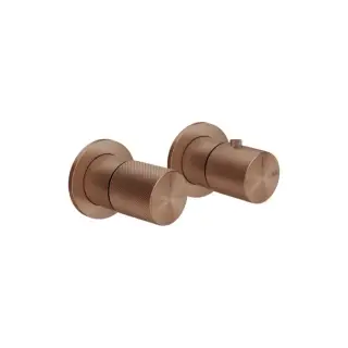 Gessi Habito Смеситель для душа термостатический на 2 потребителя, встр., цвет: copper brushed PVD 70634#708