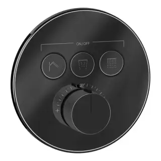 Gessi Hi-Fi Смеситель для душа термостатический 3 потребителя, встраиваемый, цвет: black metal PVD 38716#706