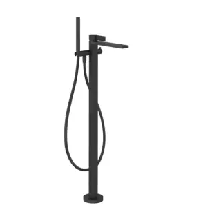 Gessi Inverso Diamantato Смеситель для ванны напольный с душевым набором, цвет: matte black 73628#299