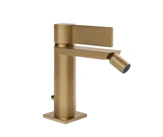 Gessi Inverso Rigato Смеситель для биде, с д/к, длина излива 11,8 см, цвет: warm bronze brushed PVD 73507#726