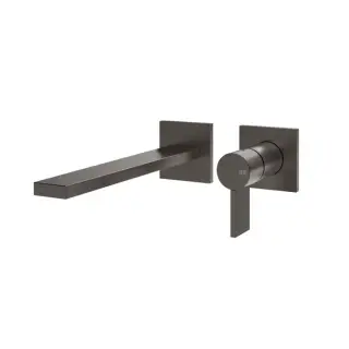 Gessi Inverso Rigato Смеситель для раковины встр., без вн. части, цвет: black metal brushed PVD 73588#707