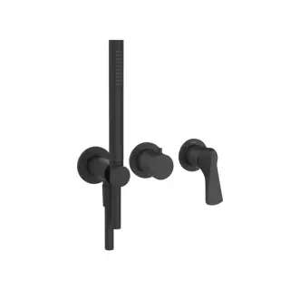 Gessi Ventaglio Смеситель для душа встраиваемый, внешняя часть, с ручным душем, цвет: matte black 72036#299