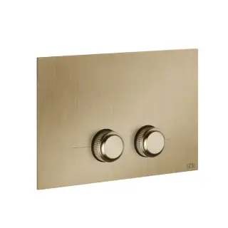 Gessi Venti20 Кнопка смыва для унитаза, 2 режима, латунь, цвет: warm bronze brushed PVD 54651#726