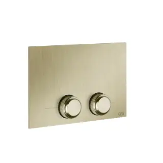 Gessi Venti20 Кнопка смыва для унитаза, 2 режима, латунь, цвет: brushed brass PVD 54657#727