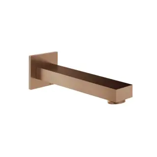 Gessi Inverso Rigato Излив настенный для ванны 18 см, цвет: copper brushed PVD 73103#708