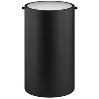 Decor Walther Stone Bemd Ведро для бумаги с крышкой d18,5x30h см, 6 литров, цвет: хром/черный мат 0971164