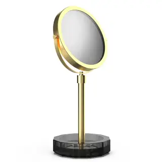 Decor Walther Kristall KSA Косметическое зеркало, 5x увеличение d15 см, цвет: антрацит/золото 0941994