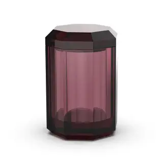 Decor Walther Kristall BMD Баночка универсальная d9x14h см, настольная, с крыш., цвет: rich burgundy 0931497