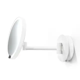 Decor Walther Round Косметическое зеркало подвесное, 5 кратное увел., с подсветкой, цвет: белый мат 0122350