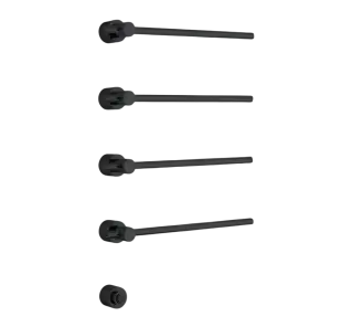 Margaroli Sole 622 Полотенцесушитель электрический 54х84,5h, цвет: matt black brushed nickel 622MBBN