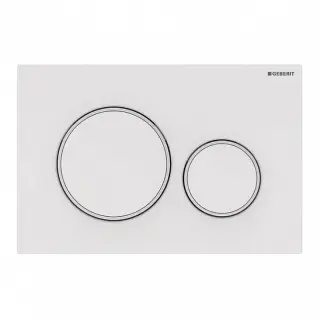 Geberit Sigma 20 Клавиша смыва для унитаза, 2 режима, пластик, цвет: белый матовый 115.882.11.1