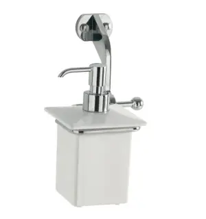 Kerasan Waldorf Дозатор для жидкого мыла, подвесной, керамическая колба, держатель, цвет: cromo 741290