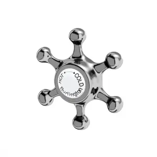 Burlington Birkenhead Вентиль для смесителя одинарный, цвет: хром/белый глянцевый V3