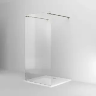 Burlington Arcade Душевое ограждение 118х195h см, пристенное, цвет: шлифованный никель ARC57