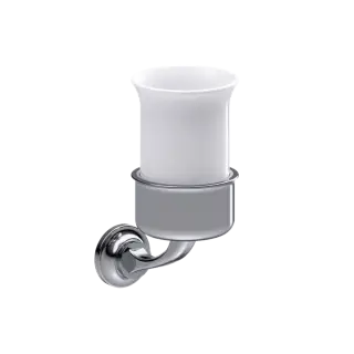 Burlington Guild Подстаканник, одинарный из керамики, подвесной, цвет: хром GU003C