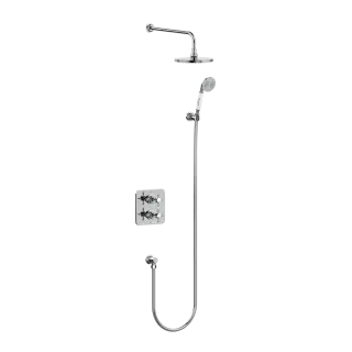 Burlington Guild Душевой комплект встраиваемый с внут. частью: верхний душ, шланг, цвет: хром глянец GUSHOWERPACKSQ3C