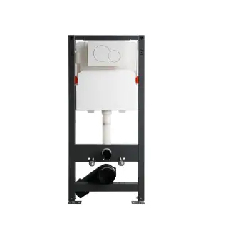 Burlington Инсталляция для унитаза 50х16,5 см с механической панелью смыва, цвет: белый глянцевый SV101