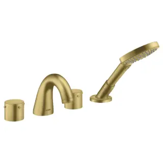 Axor Starck Смеситель на борт ванны с ручным душем, внешняя часть, цвет: шлифованное золото 10444950