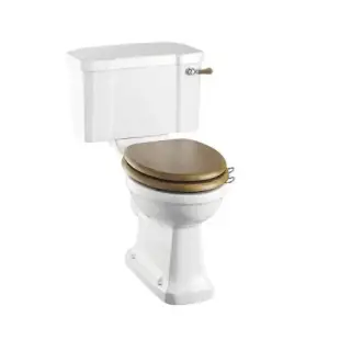 Burlington Бачок с ручкой и сливным механизмом, цвет: белый/орех глянцевый C1 WAL