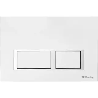 Tece Spring Кнопка смыва для унитаза с прямоугольной клавишей, пластик, цвет: белый/хром глянцевый 9940203