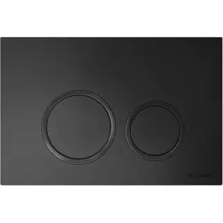 Tece Spring Кнопка смыва для унитаза с круглой клавишей, 2 режима, пластик, цвет: черный матовый 9940104