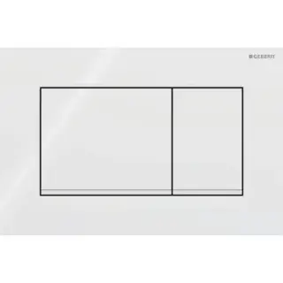 Geberit Sigma 20 Кнопка смыва для унитаза, пластик, двойной смыв, цвет: белый глянцевый 115.883.11.1