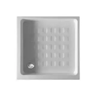 Kerasan Retro Поддон угловой для душа 80x80x20h см, без сифона, диаметр слива 9 см, цвет: Bianco 1341bi