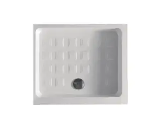 Kerasan Retro Поддон прямоугольный для душа керамический 96x80x20h см, слив 9 см, цвет: Bianco 133701