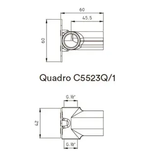 Nicolazzi Встраиваемая часть для настенного смесителя Quadro C5523Q/1