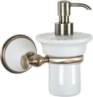 TW Harmony 108 Дозатор для жидкого мыла подвесной, керамическая колба, цвет: бронза TWHA108bi/br