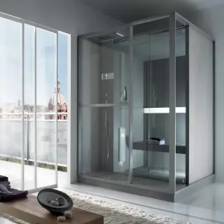 Effegibi Logica H Хаммам, пристенный R.H. 214x250xh226 см, отделка: Soft Sand LO 30 01 0001