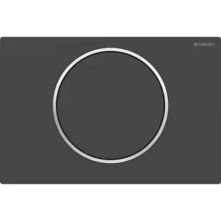 Geberit Sigma 10 Кнопка смыва для инсталляции, 1 режим, нержавеющая сталь, цвет: черный матовый 115.758.14.5