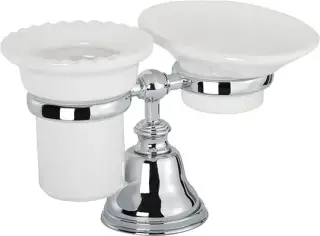 TW Harmony 141 Стакан с мыльницей на настольном держателе, керамика, цвет: хром TWHA141cr