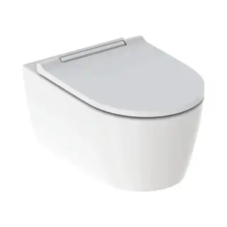 Geberit One Унитаз подвесной безободковый 37x54 см, с крышкой-сиденьем микролифт, цвет: белый 500.202.01.1