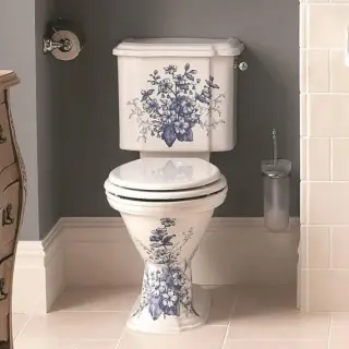 DRIFT DECORATED CLOSE COUPLED PAN & CISTERN