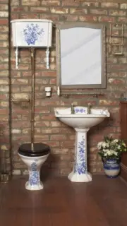 DRIFT DECORATED PAN & HIGH LEVEL CISTERN