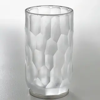 3SC Nest Стакан настольный, цвет: прозрачный хрусталь/никель сатинированный матовый