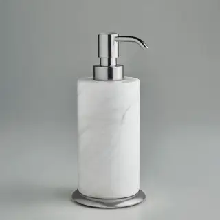 3SC Baster Round Дозатор для жидкого мыла, настольный, цвет: алебастр/хром