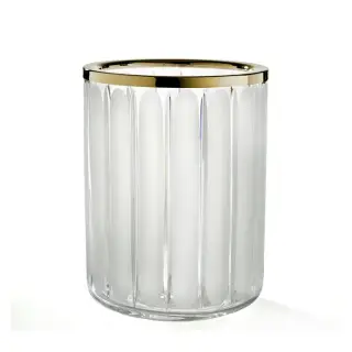 3SC Montblanc Урна 20хh28х20 см, цвет: прозрачный хрусталь/золото матовое