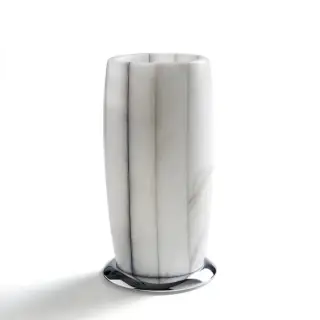 3SC RIGATO Стакан настольный, цвет: натуральный ALABASTRO/хром