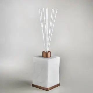 3SC Baster Square Ароматический диффузор, настольный, цвет: алебастр/Warm Brushed Bronze PVD