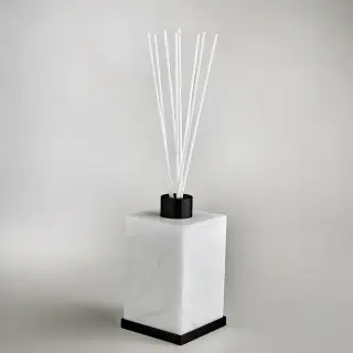 3SC Baster Square Ароматический диффузор, настольный, цвет: алебастр/Black Metal Brushed PVD