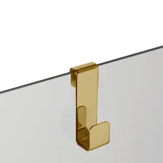 3SC APPY Крючок навесной на стекло, одинарный, цвет: золото 24к. Lucido