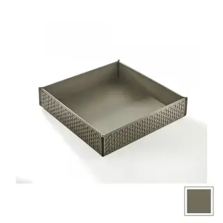 3SC Hilton Лоток 26.5х6х26.5см., настольный, плетеная кожа, цвет: Tortora