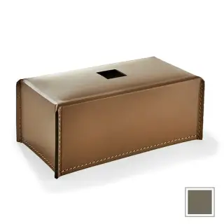 3SC Meridien Контейнер для бумажных салфеток 26х10х14см., настольный, гладкая кожа, цвет: Tortora