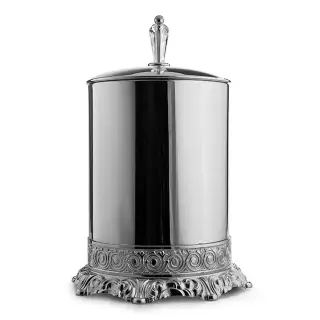 3SC Bally Ведро с крышкой, ручка BohemeSwarovski, цвет: хром