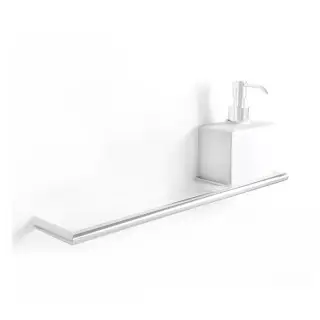 3SC Guy Полотенцедержатель и мыльница, 40см.,  справа, подвесная, композит Solid Surface, цвет: белый матовый/белый матовый